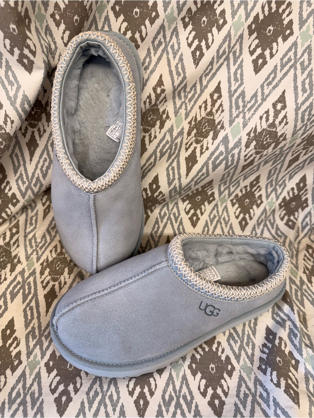 UGG Women's Slip-On Suede Slippers in Light Blue